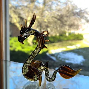 Dichroic Sea Dragon by WGK Glass Art