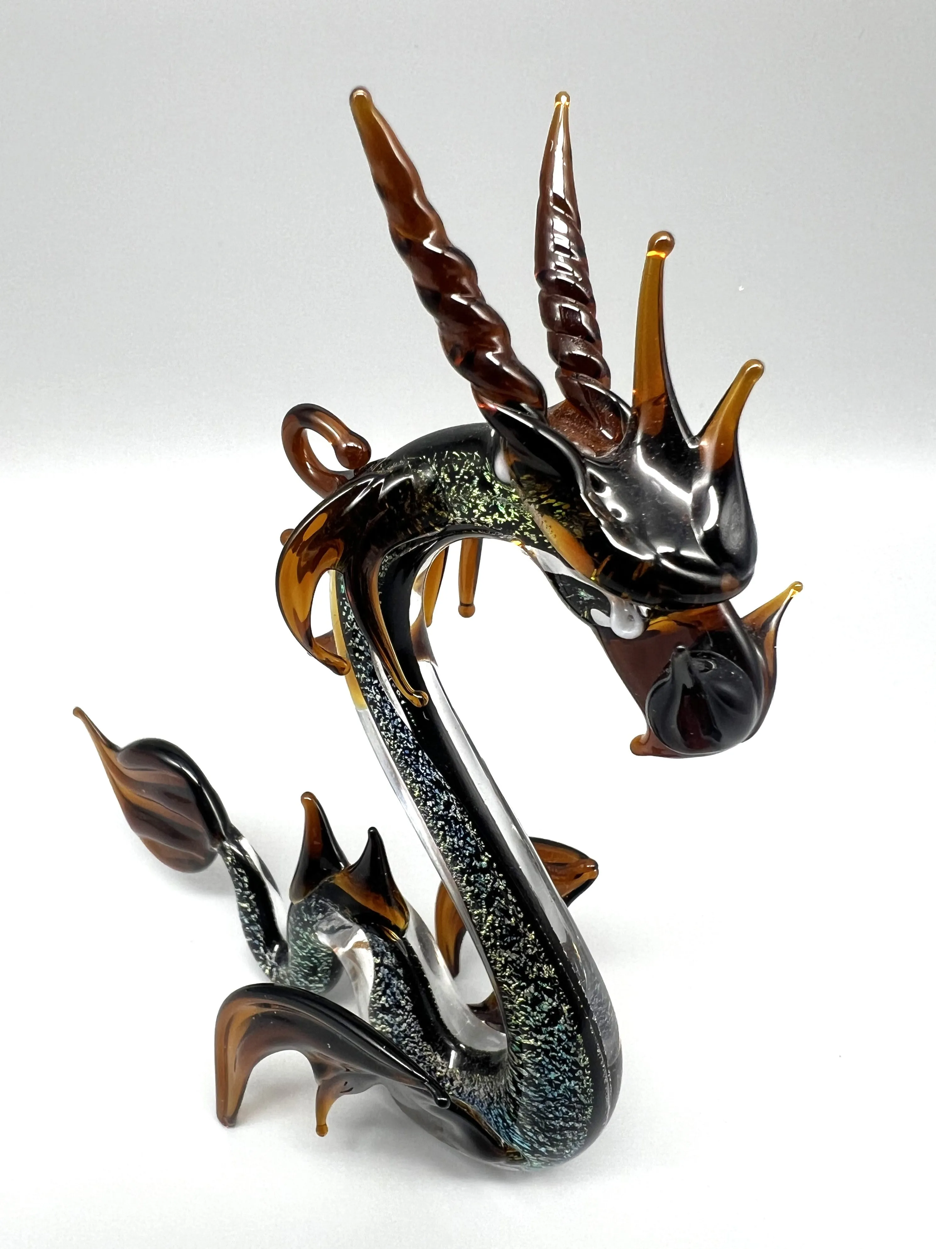 Dichroic Sea Dragon by WGK Glass Art