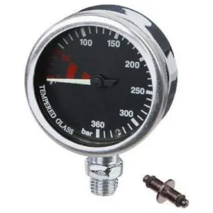DIRZONE 52mm Naked Pressure Gauge - Chrome/Black Dial