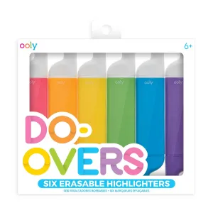 Do-Overs Erasable Highlighters - Set of 6