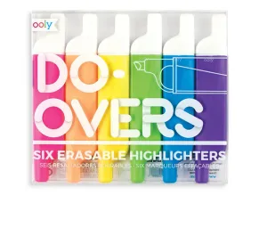 do-overs erasable highlighters - set of 6