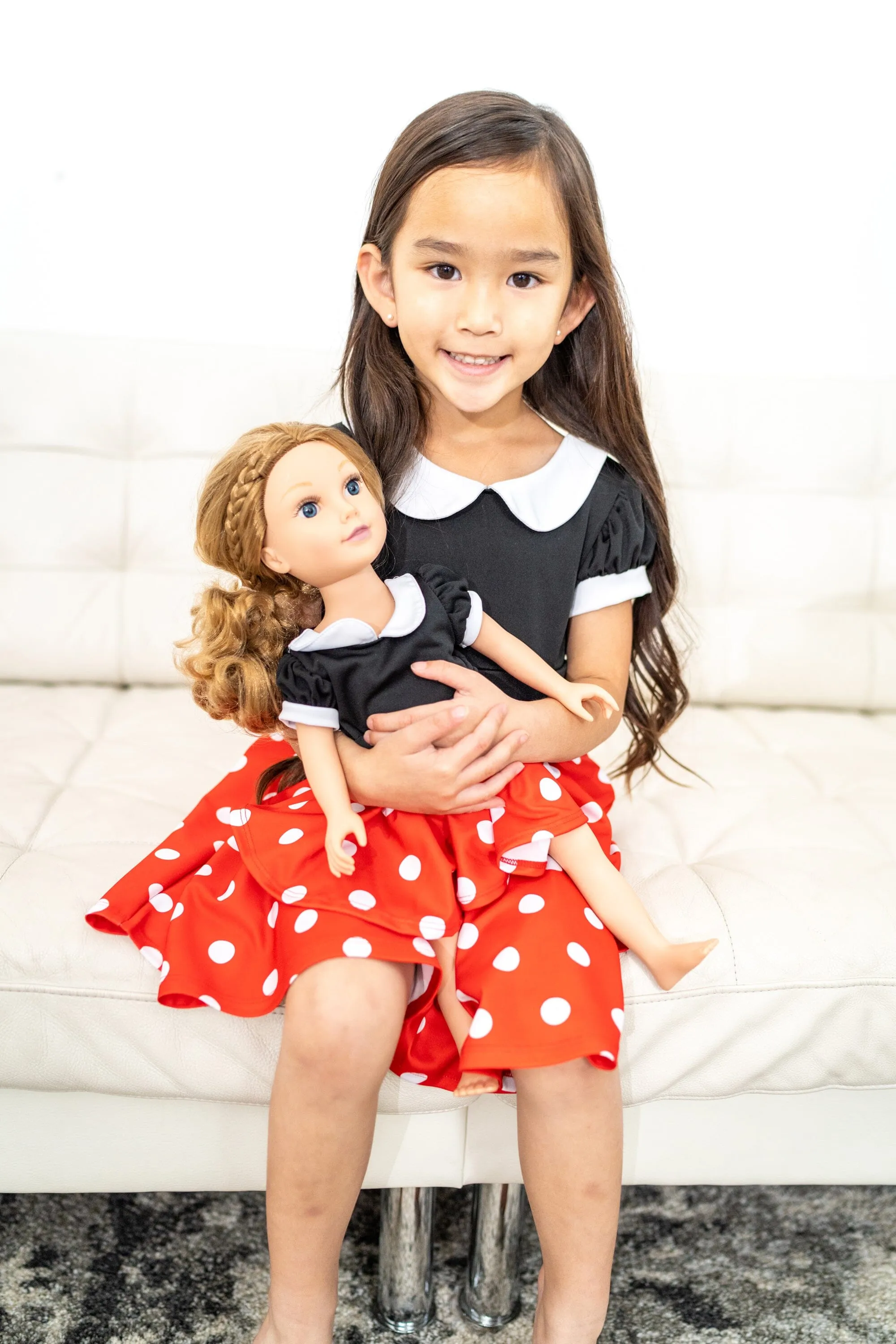 Doll Dress Retro Polka Dot Twirl