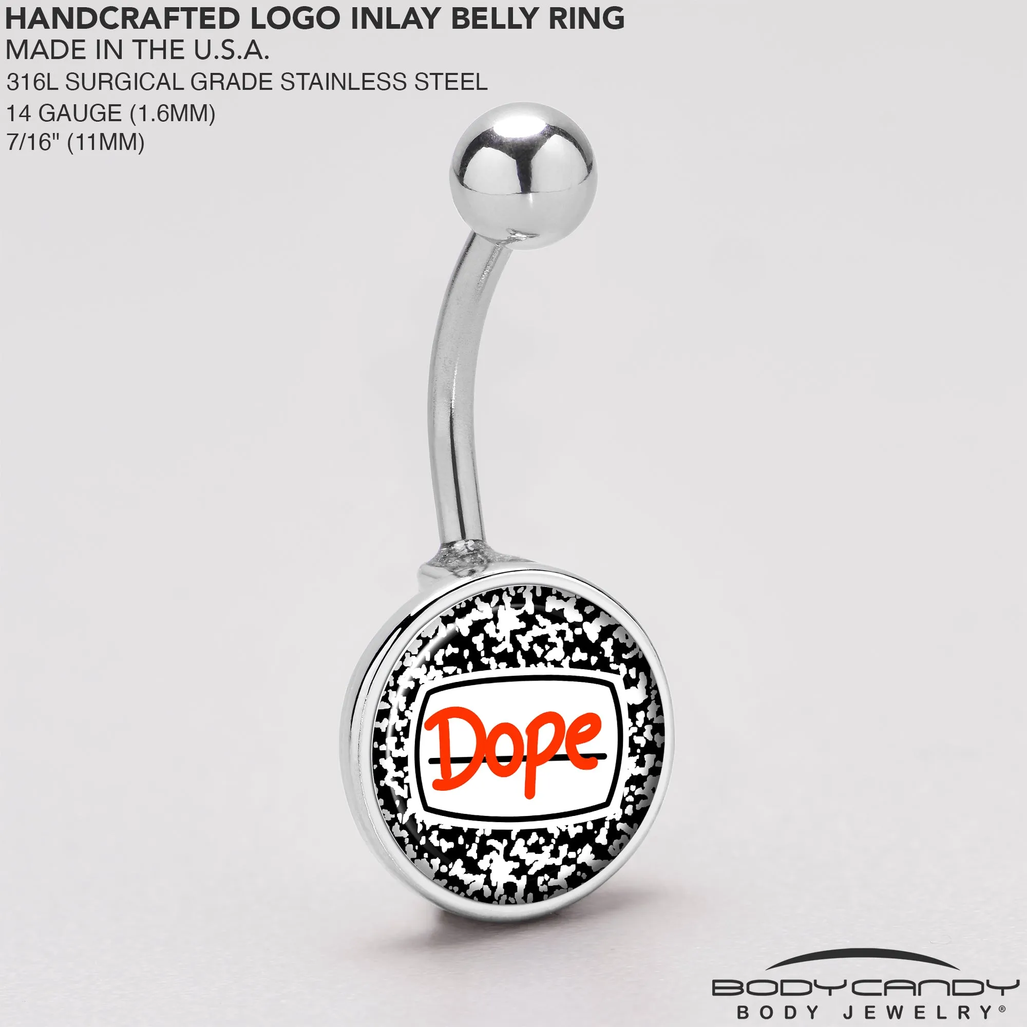 Dope Composition Notebook Belly Ring