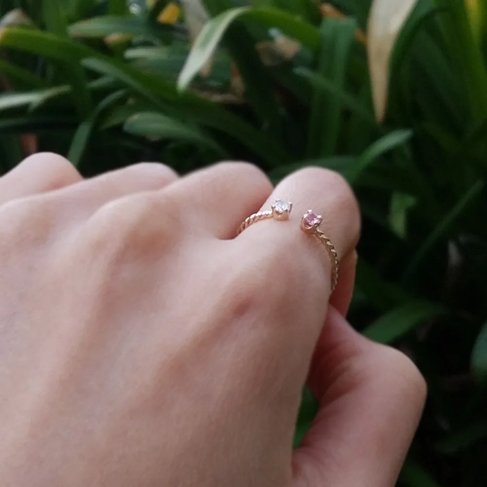Double Gemstones Ring in Custom