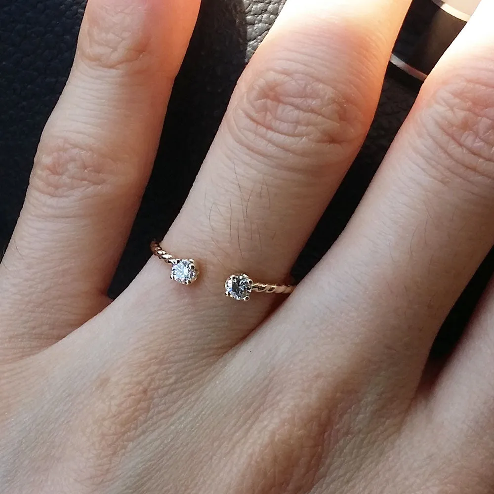 Double Gemstones Ring in Custom