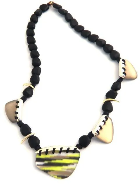 Durban Gold Ikat Nekclace, Long