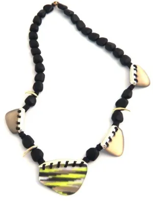 Durban Gold Ikat Nekclace, Long
