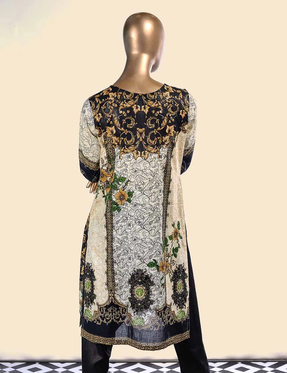 E2-4B - Soaring Sky  |  Unstitched Printed & Embroidered Cambric Dress