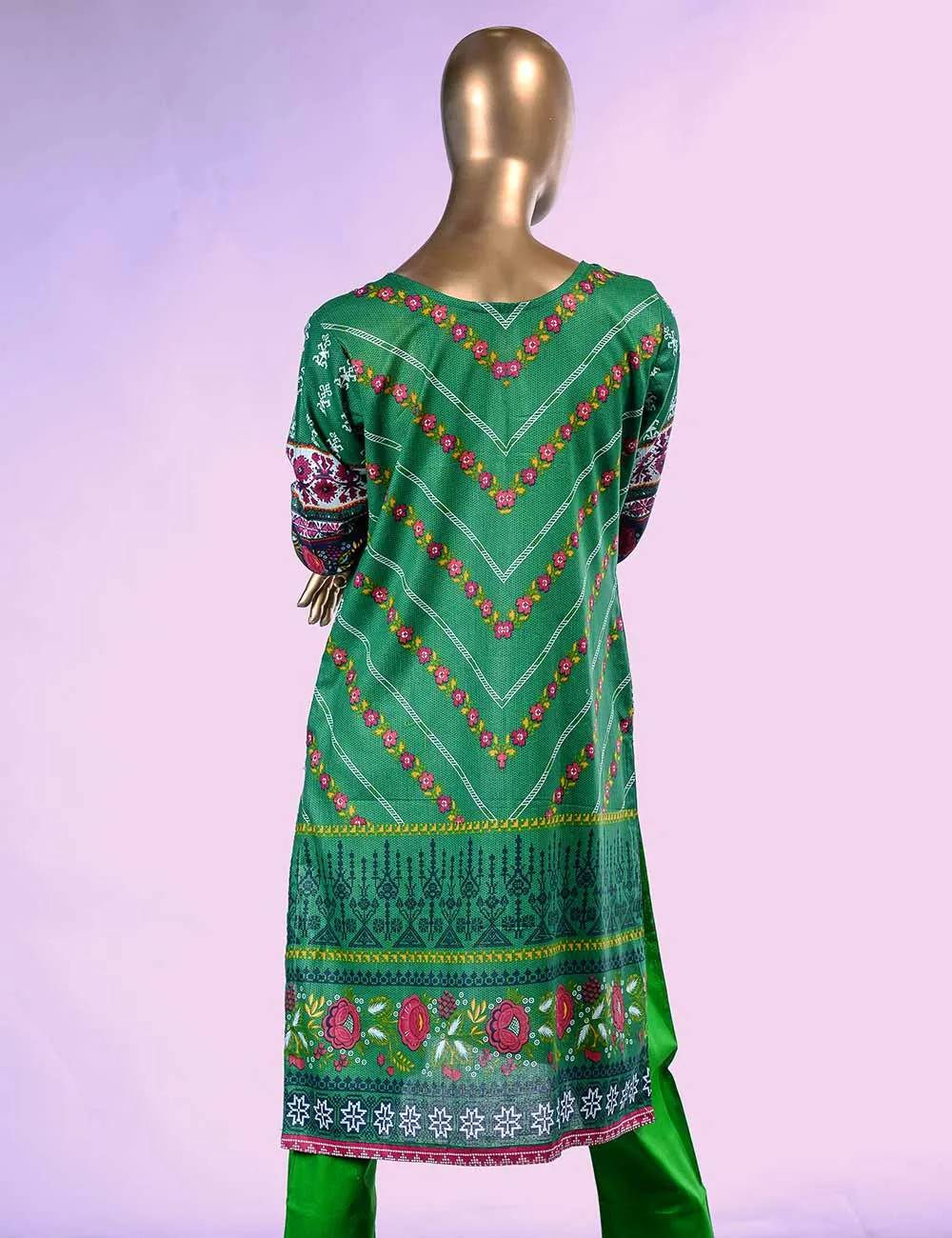 E2-5B - Dancing Motifs  |  Unstitched Printed & Embroidered Cambric Dress