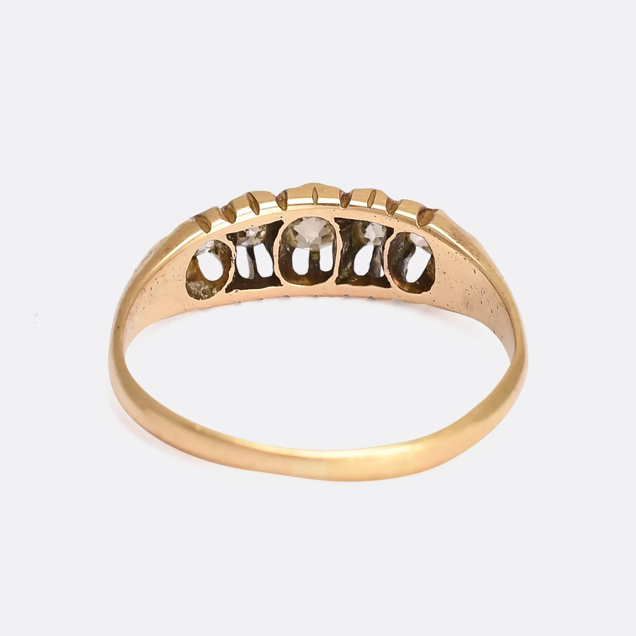 Edwardian Diamond 5-Stone Gypsy Ring