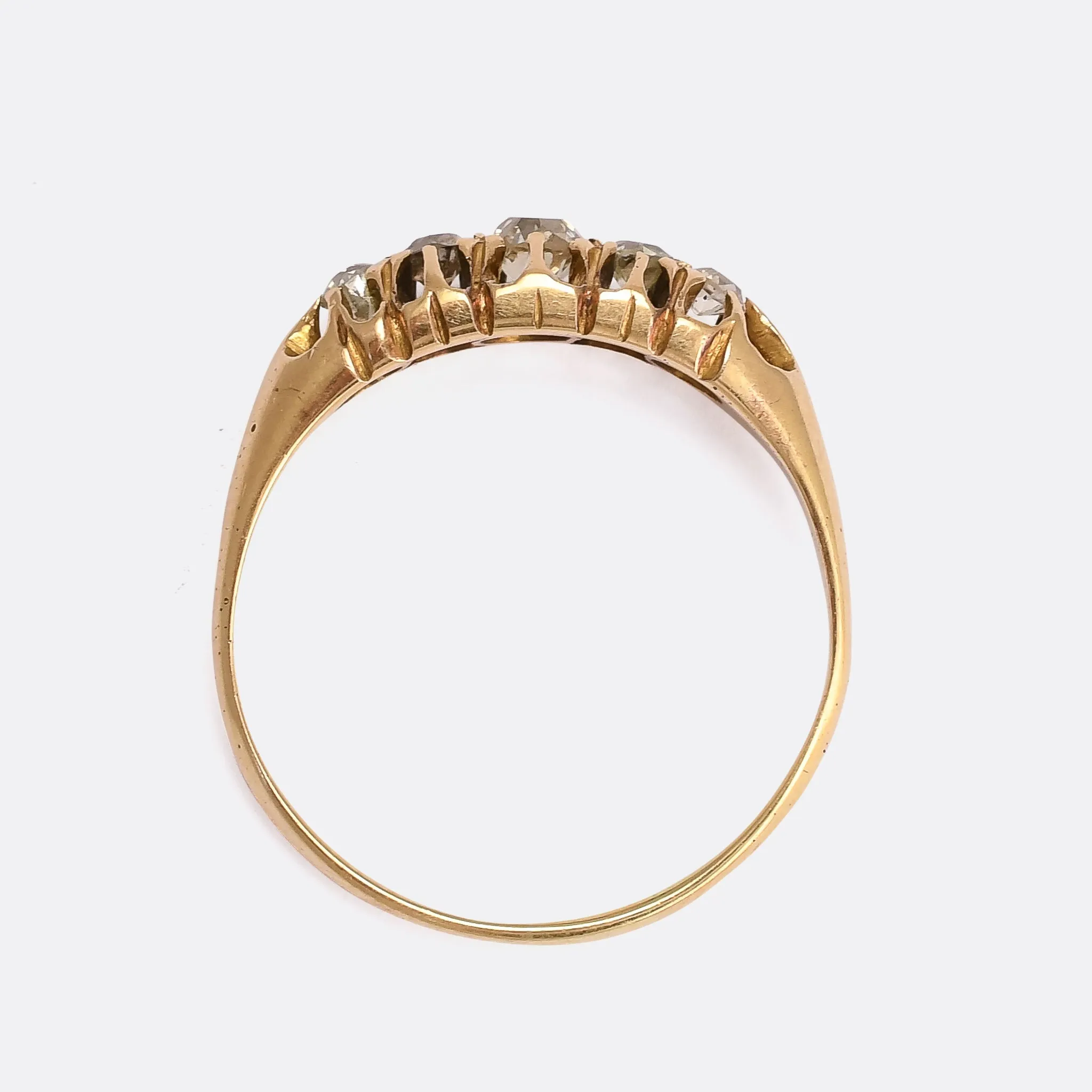 Edwardian Diamond 5-Stone Gypsy Ring