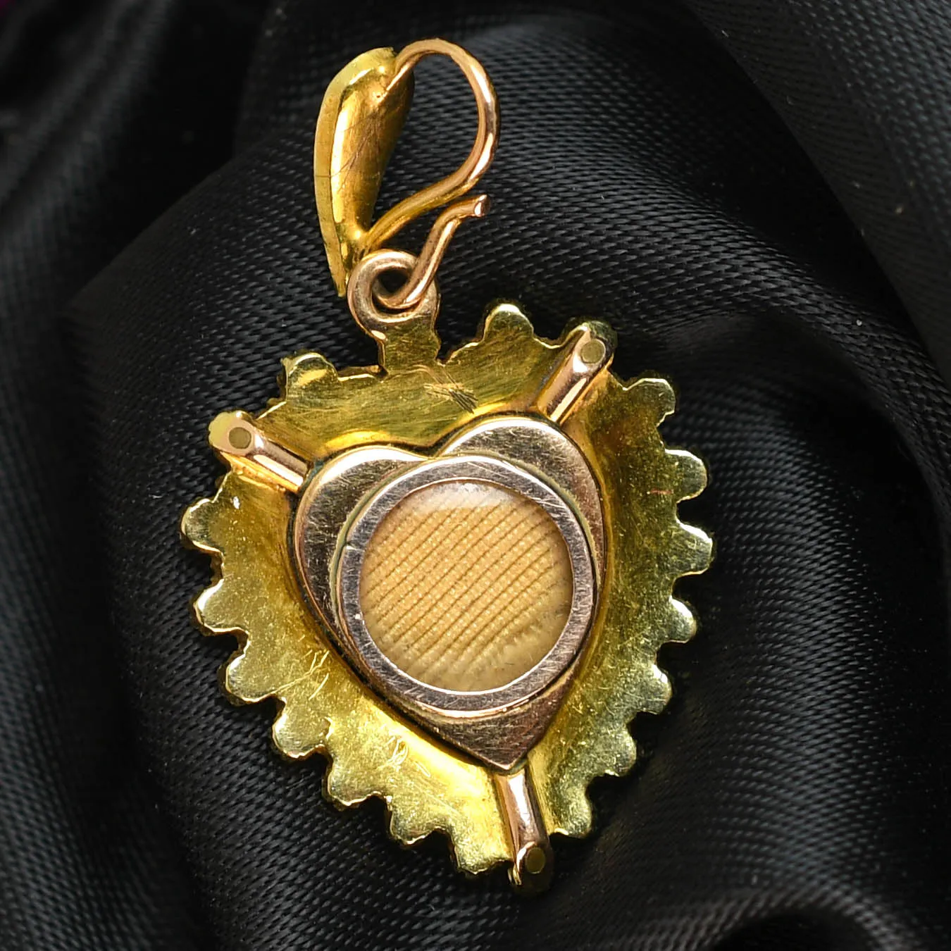 Edwardian Turquoise & Pearl Heart Locket Pendant