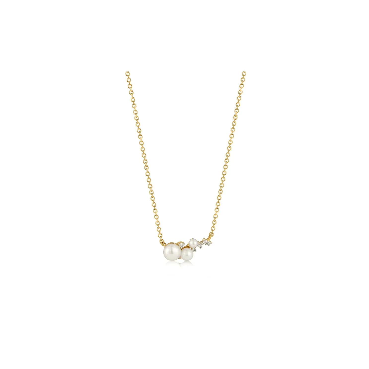 EF Collection Diamond and Pearl Necklace