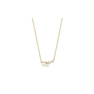 EF Collection Diamond and Pearl Necklace