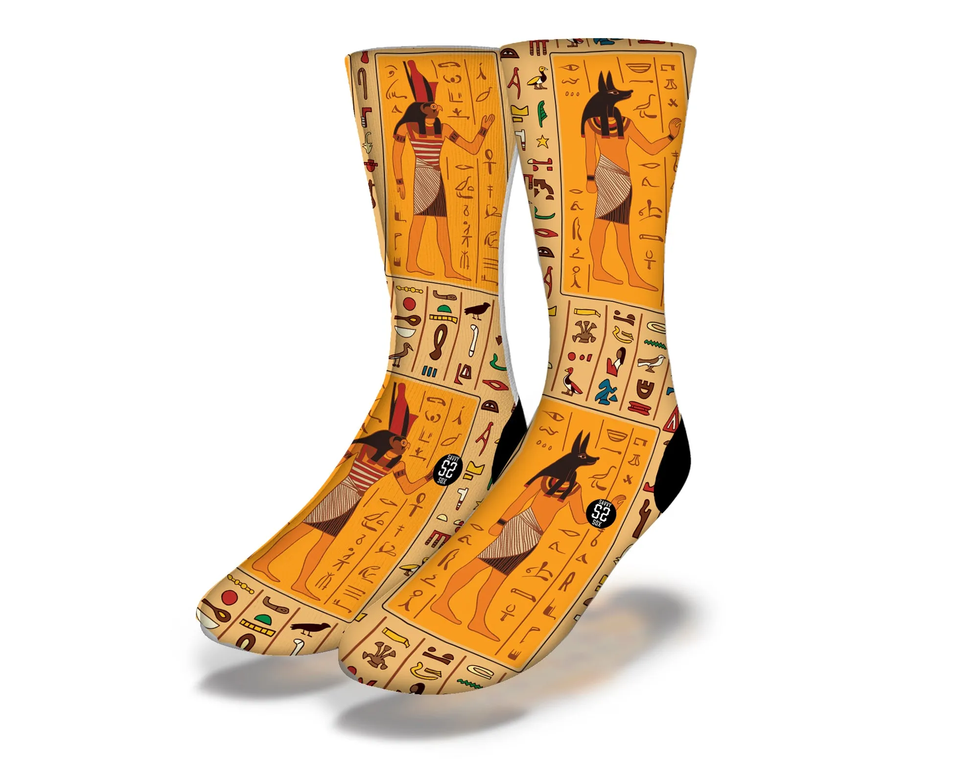 EGYPTIAN KINGS HIEROGLYPHICS Fun World Socks