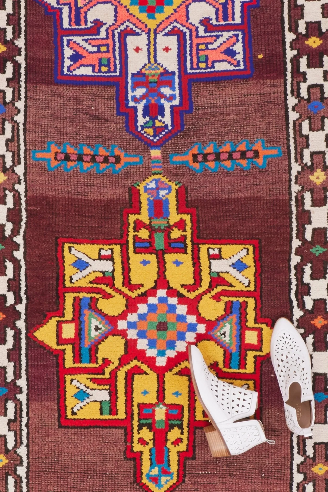'Emery' Vintage Turkish Runner- 3' x 11'9''