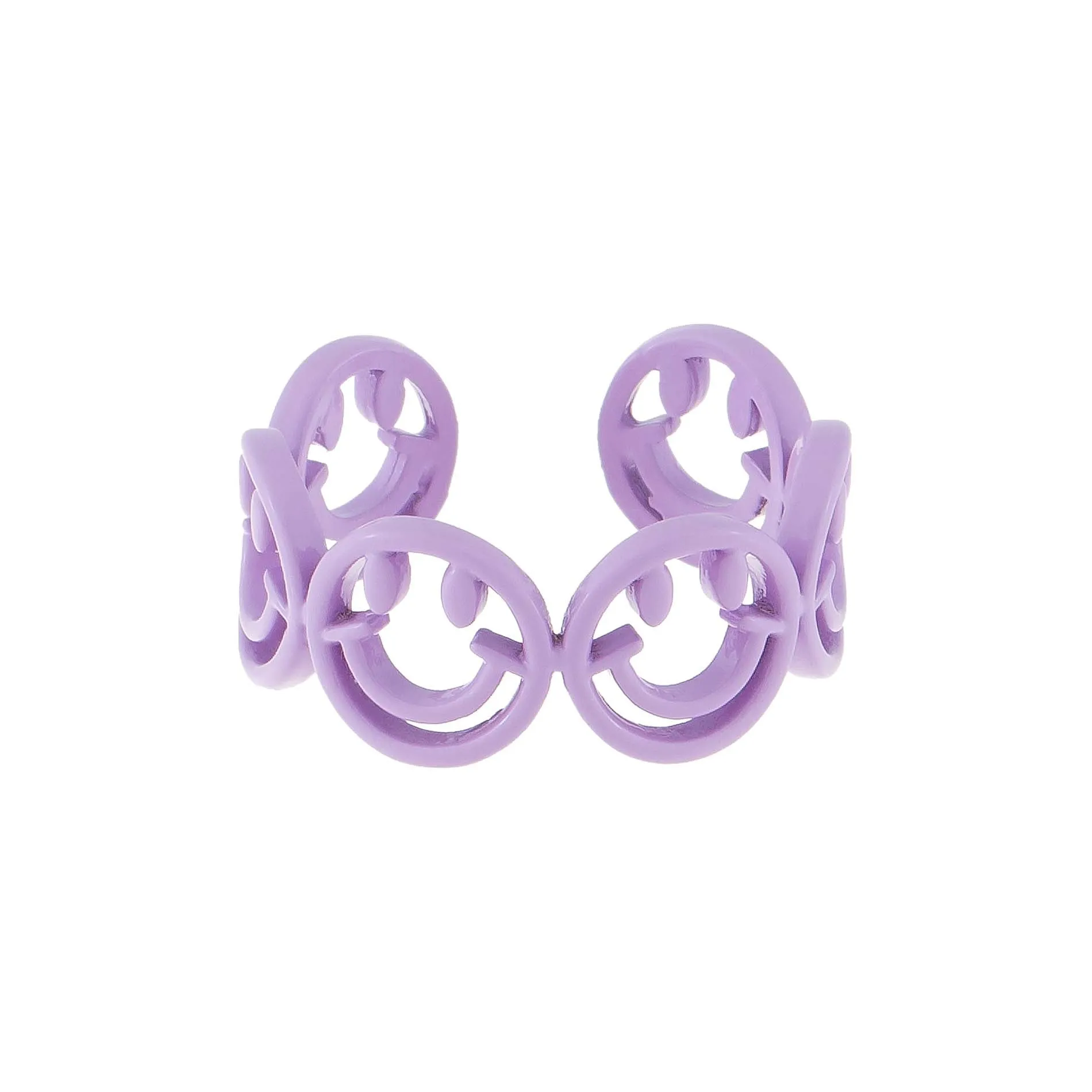 Enamel Multi Smiley Face Ring