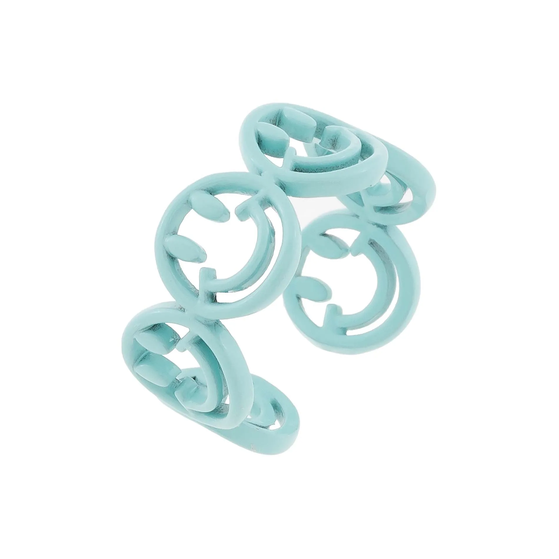 Enamel Multi Smiley Face Ring