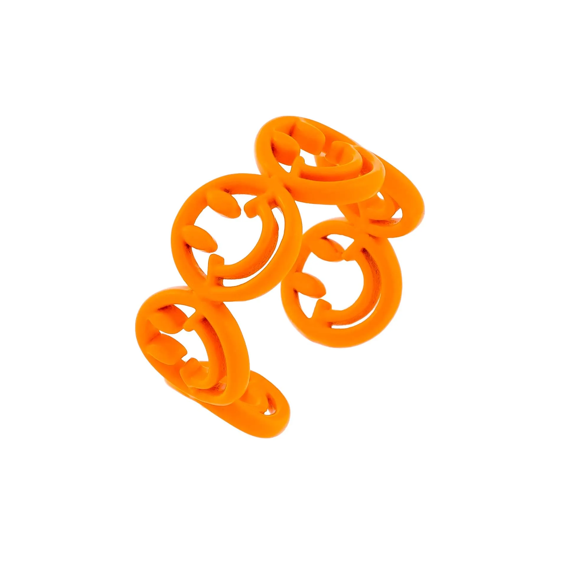 Enamel Multi Smiley Face Ring