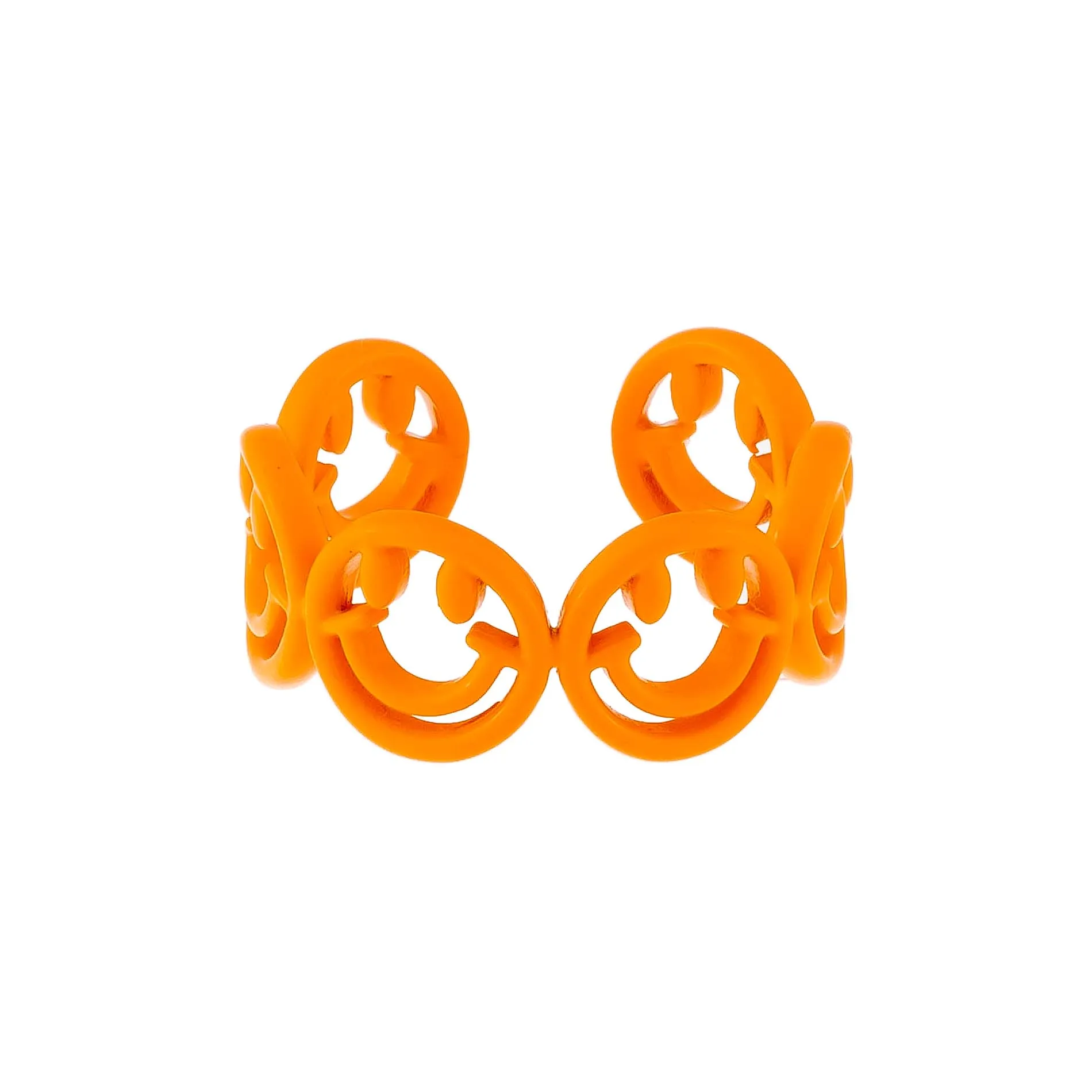 Enamel Multi Smiley Face Ring