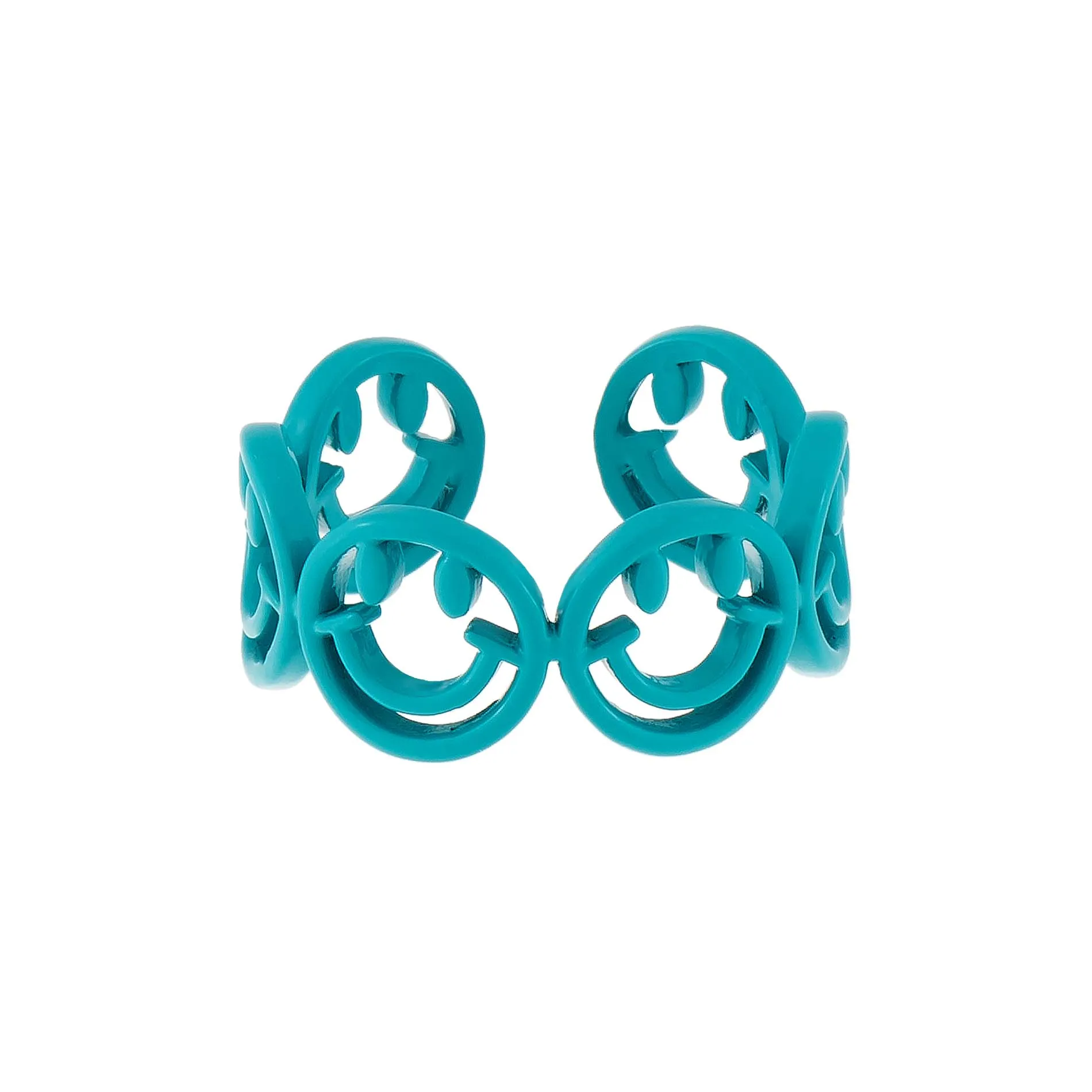 Enamel Multi Smiley Face Ring