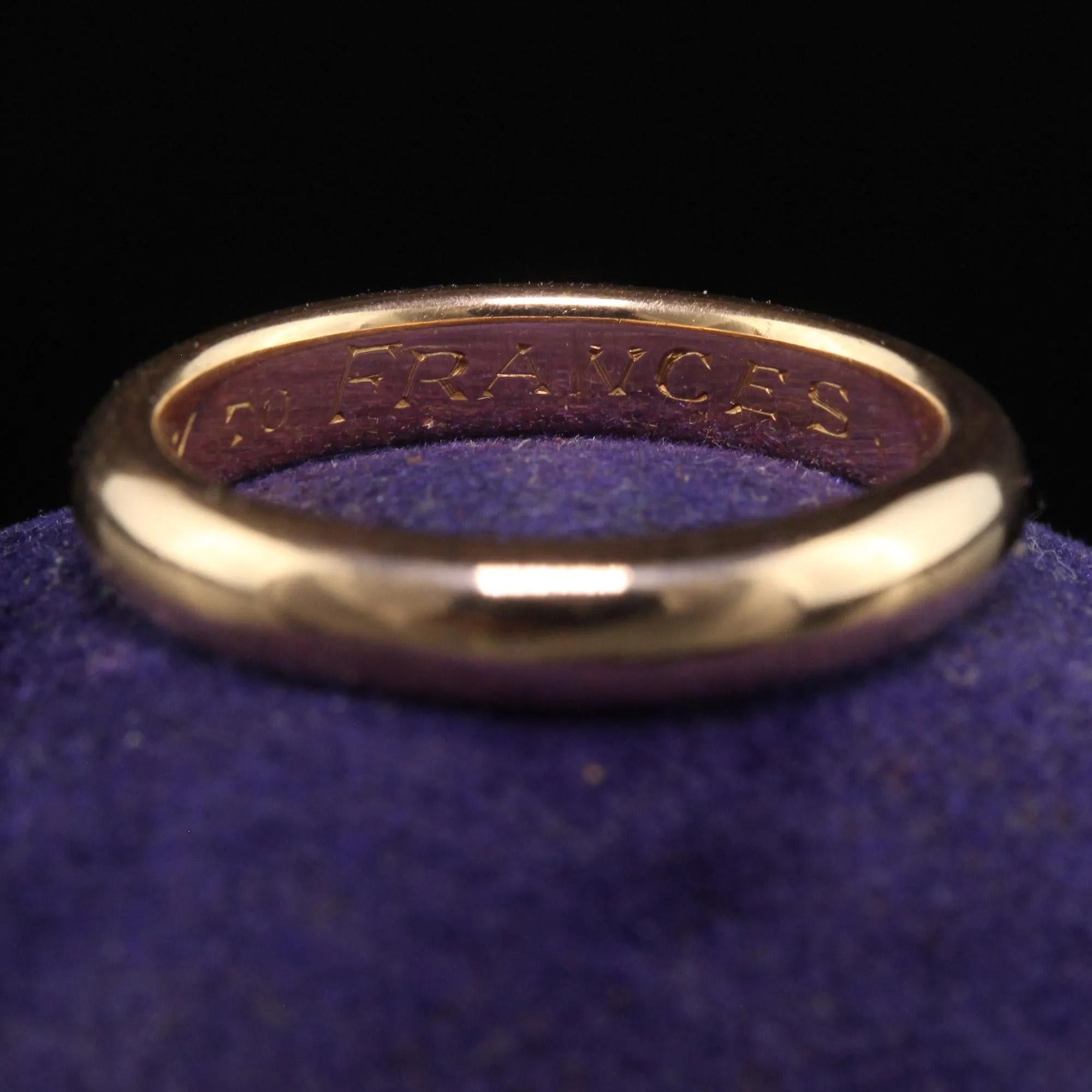 Estate Retro Cartier 18K Rose Gold Classic Thick Wedding Band - Size 7