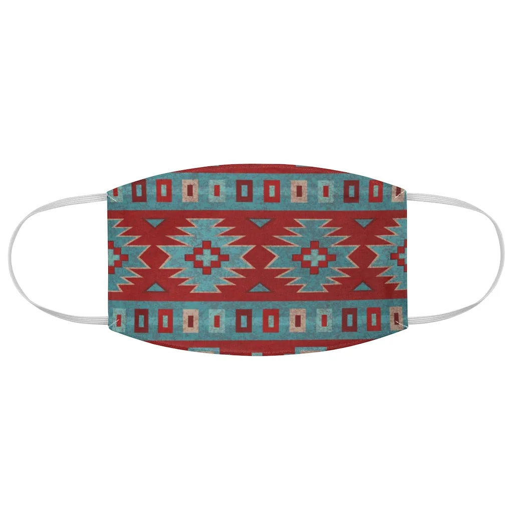 Ethnic Colorful Pattern Printed Fabric Face Mask Aztec Tribal