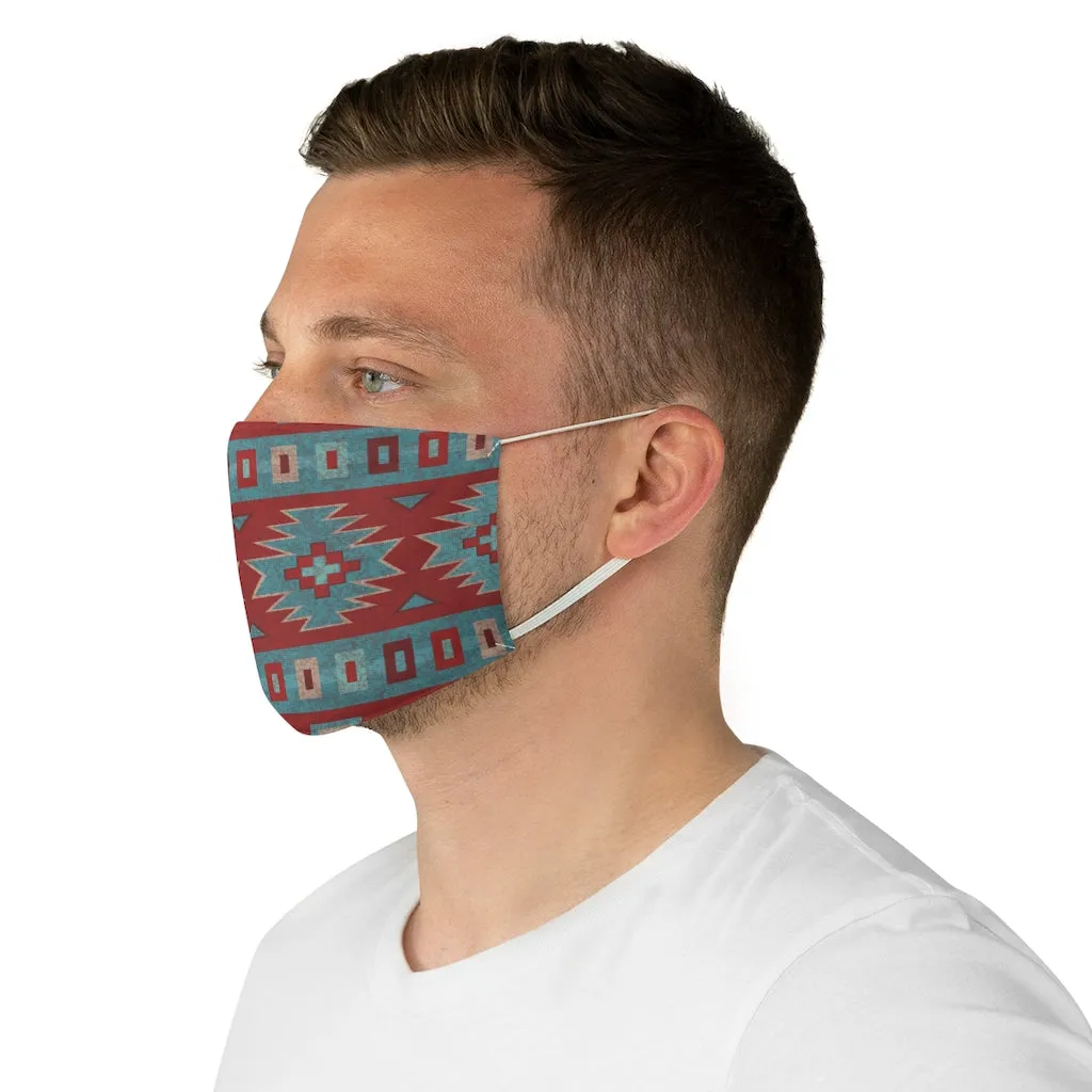 Ethnic Colorful Pattern Printed Fabric Face Mask Aztec Tribal