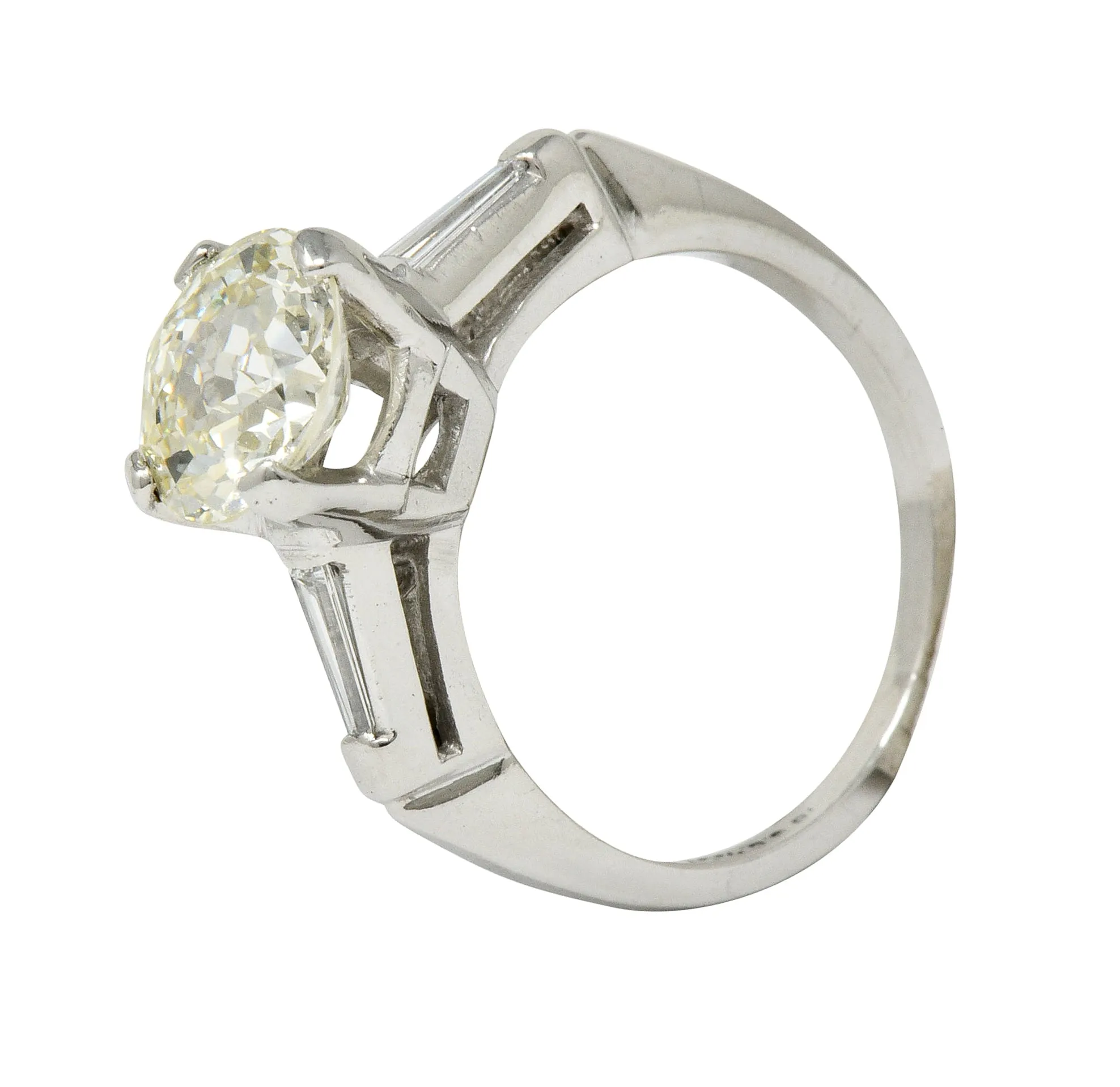 Extraordinary 1.82 CTW Jubilee Cut Diamond Platinum Engagement Ring GIA