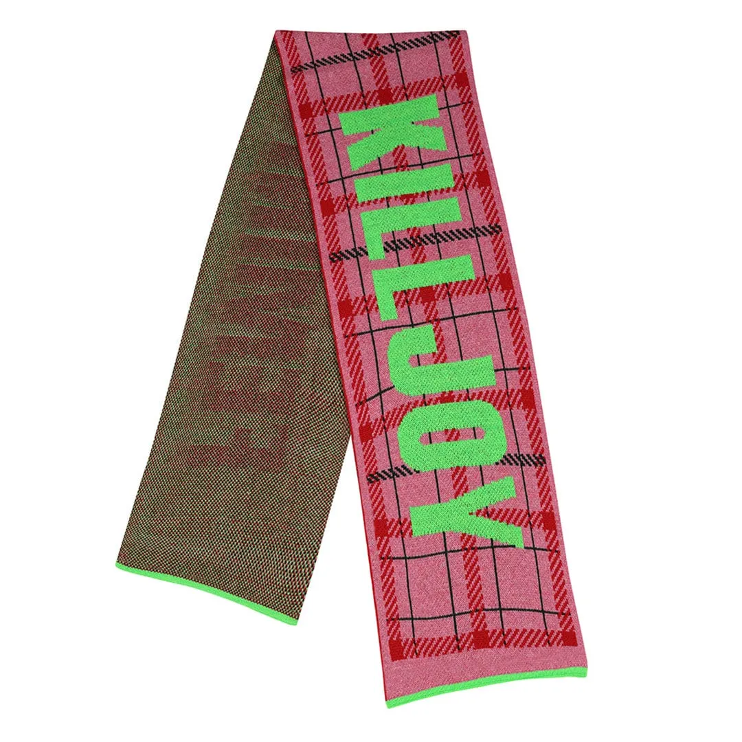 Feminist Killjoy Scarf in French Rose & Neon Green