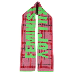 Feminist Killjoy Scarf in French Rose & Neon Green
