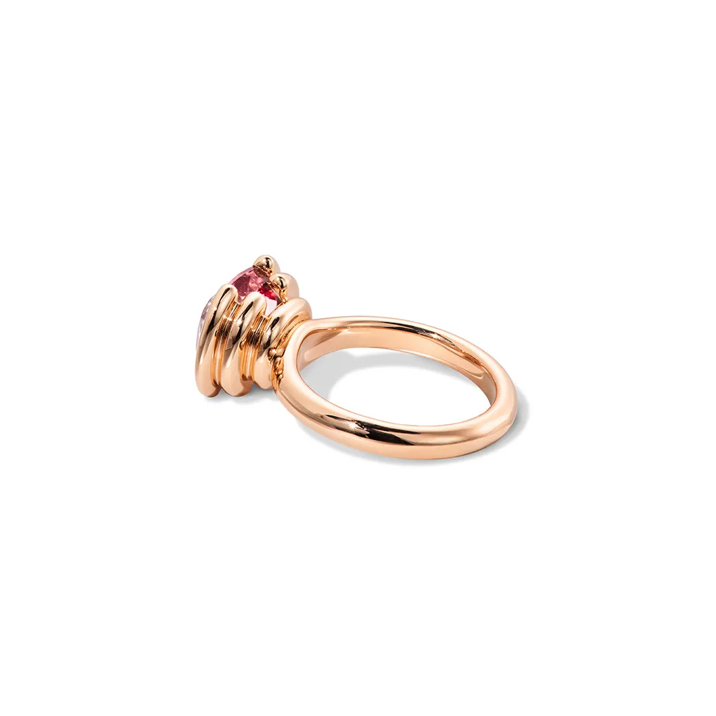 Fenestra Stacked Solitaire Ring - Pink Tourmaline
