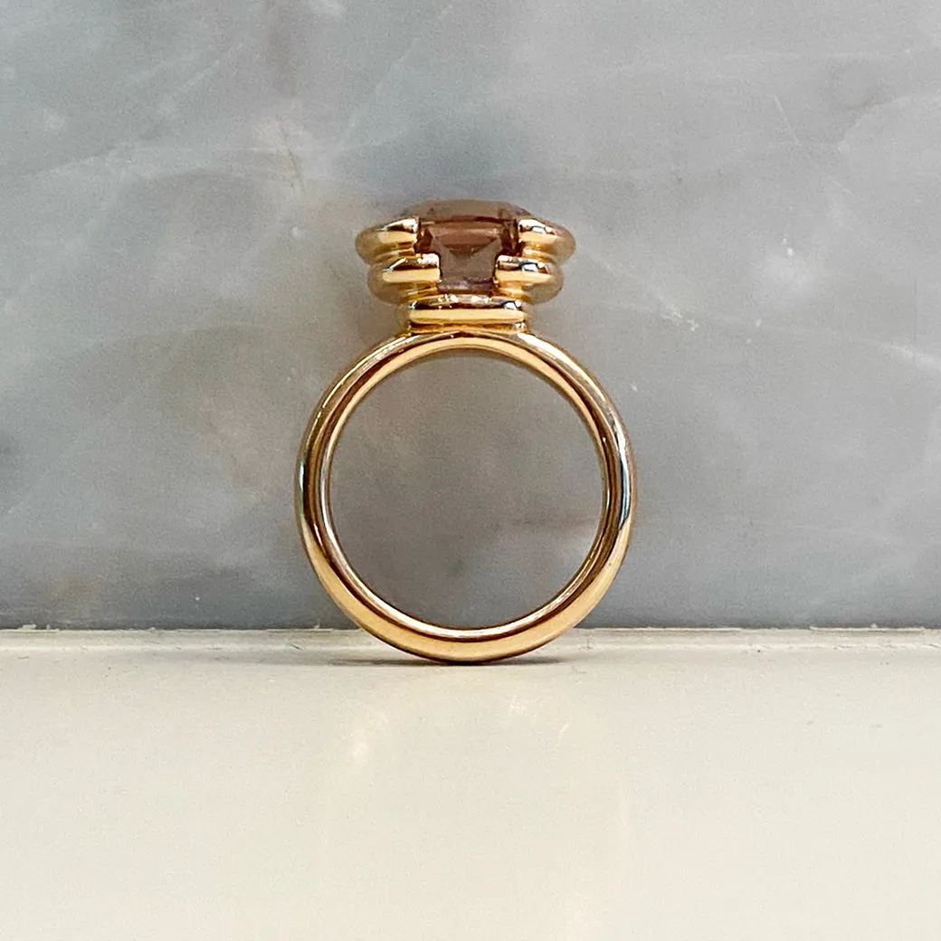 Fenestra Stacked Solitaire Ring - Pink Tourmaline