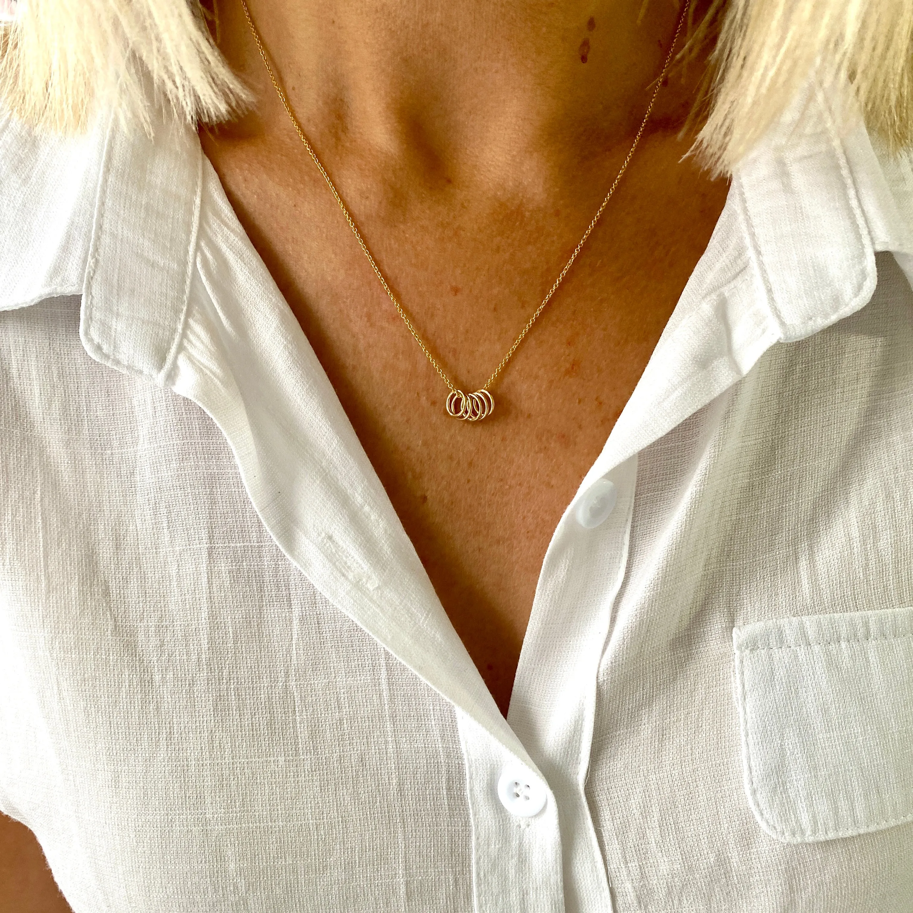 Five Gold Rings Necklace