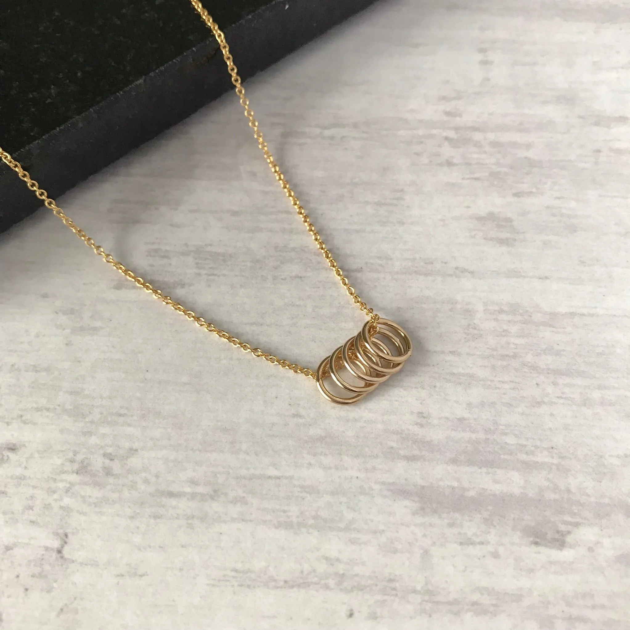 Five Gold Rings Necklace