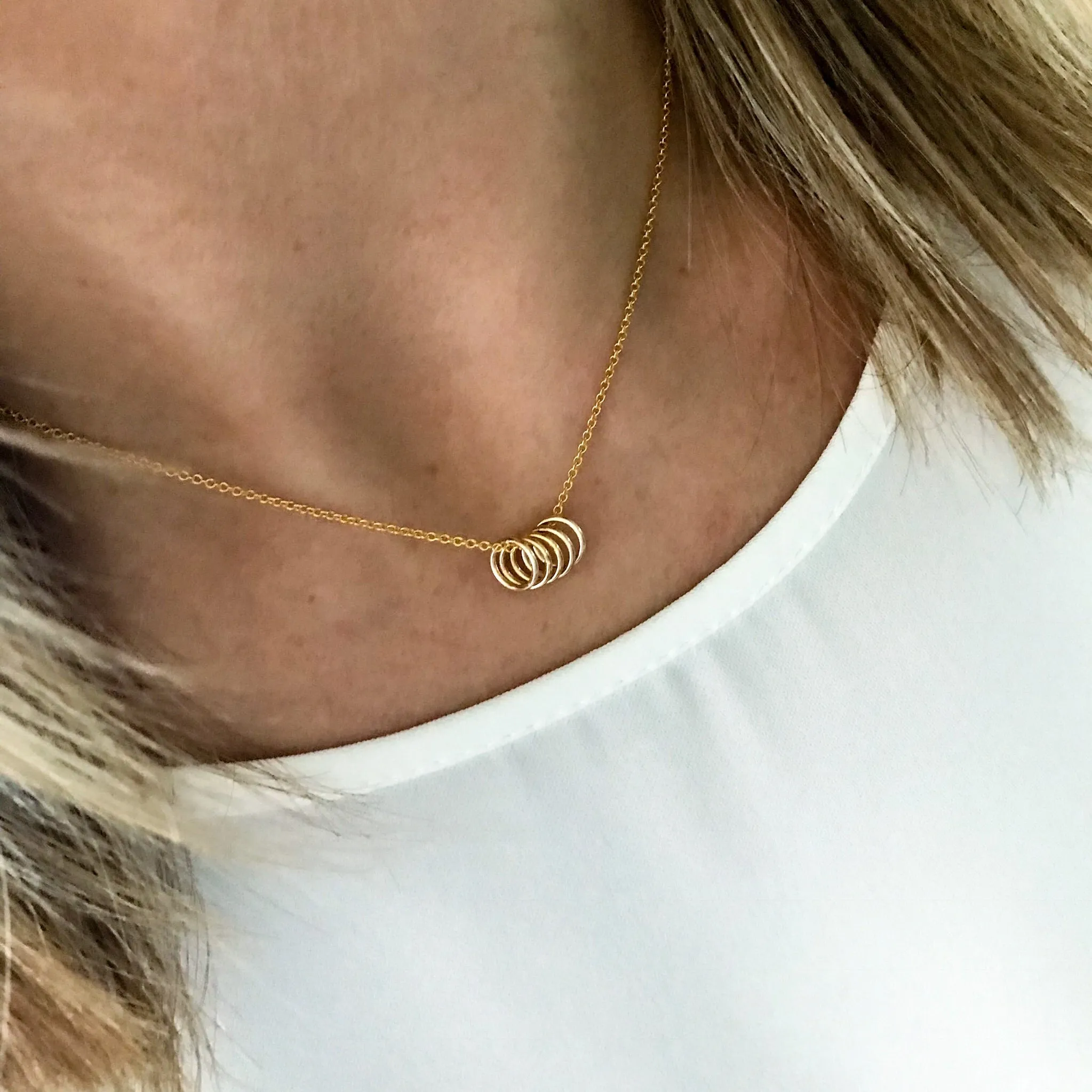 Five Gold Rings Necklace