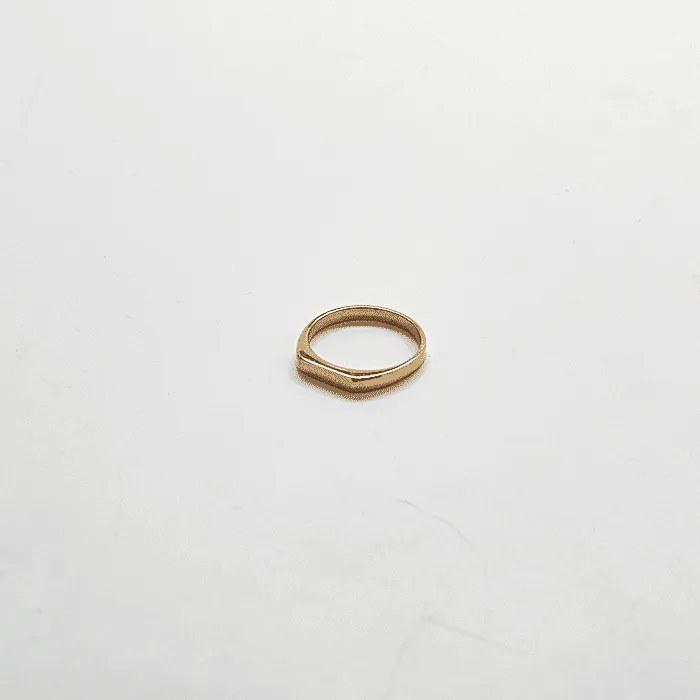 Flat Top Gold Plated Ring