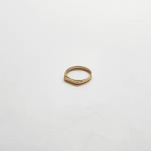 Flat Top Gold Plated Ring
