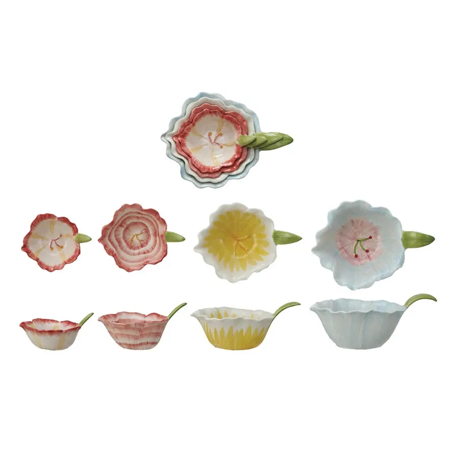 Flower Shaped Prep Bowls, Set of 4