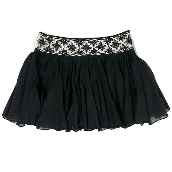 Free People Fp One Kelisi Embroidered Mini Skirt S
