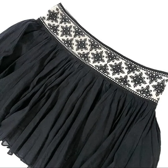 Free People Fp One Kelisi Embroidered Mini Skirt S