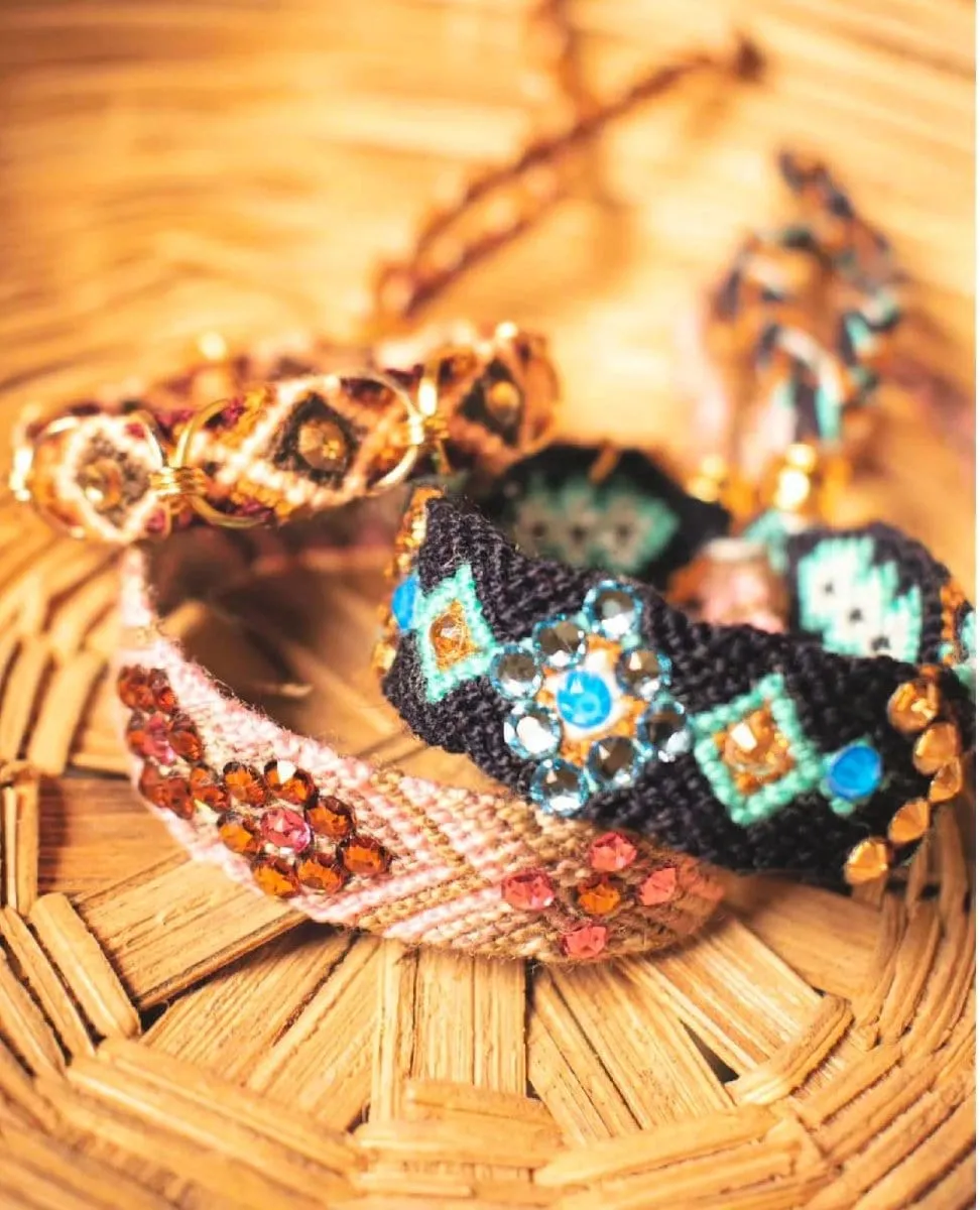 Free Spirit Bracelet with Rings Brown