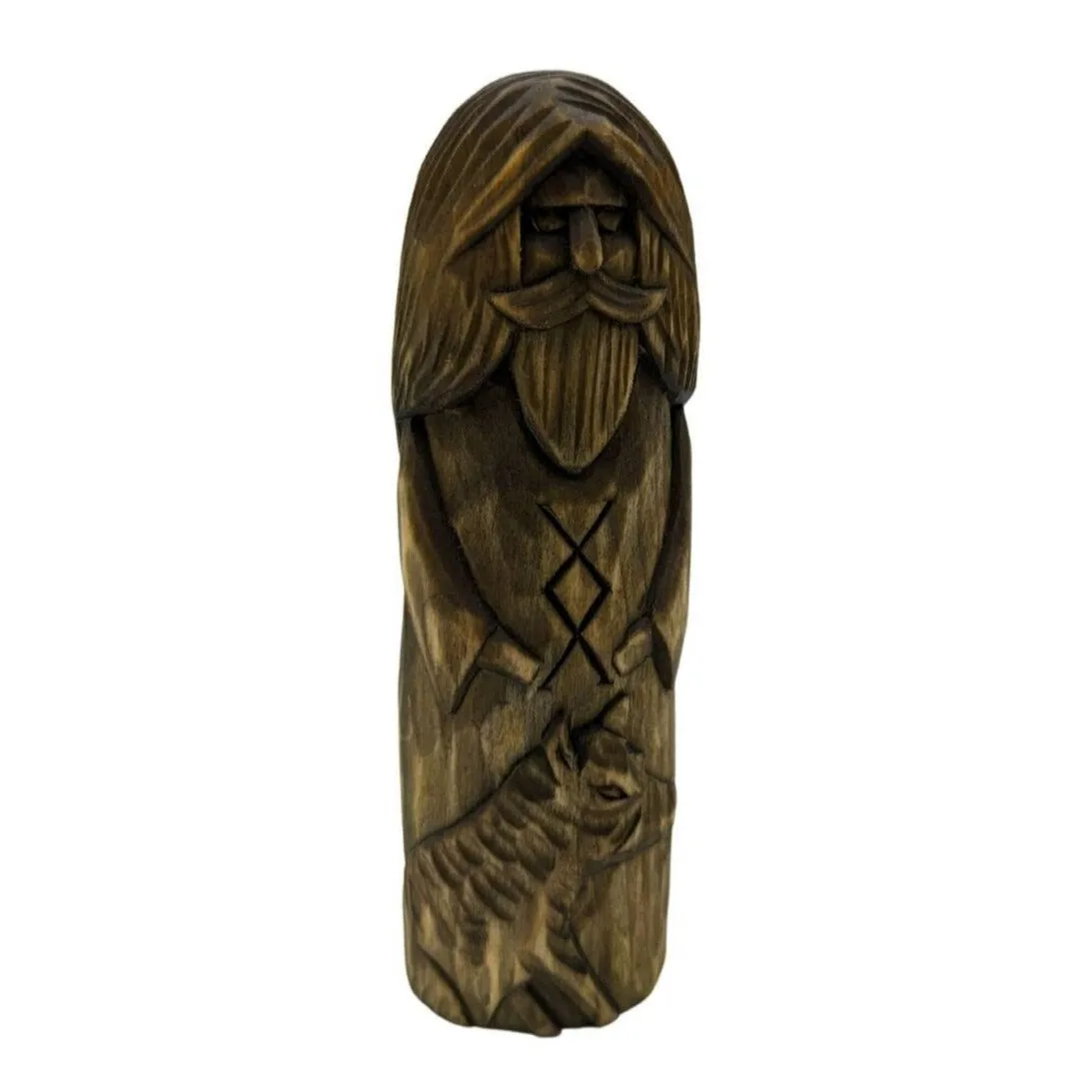 Freyr God wood carved statue