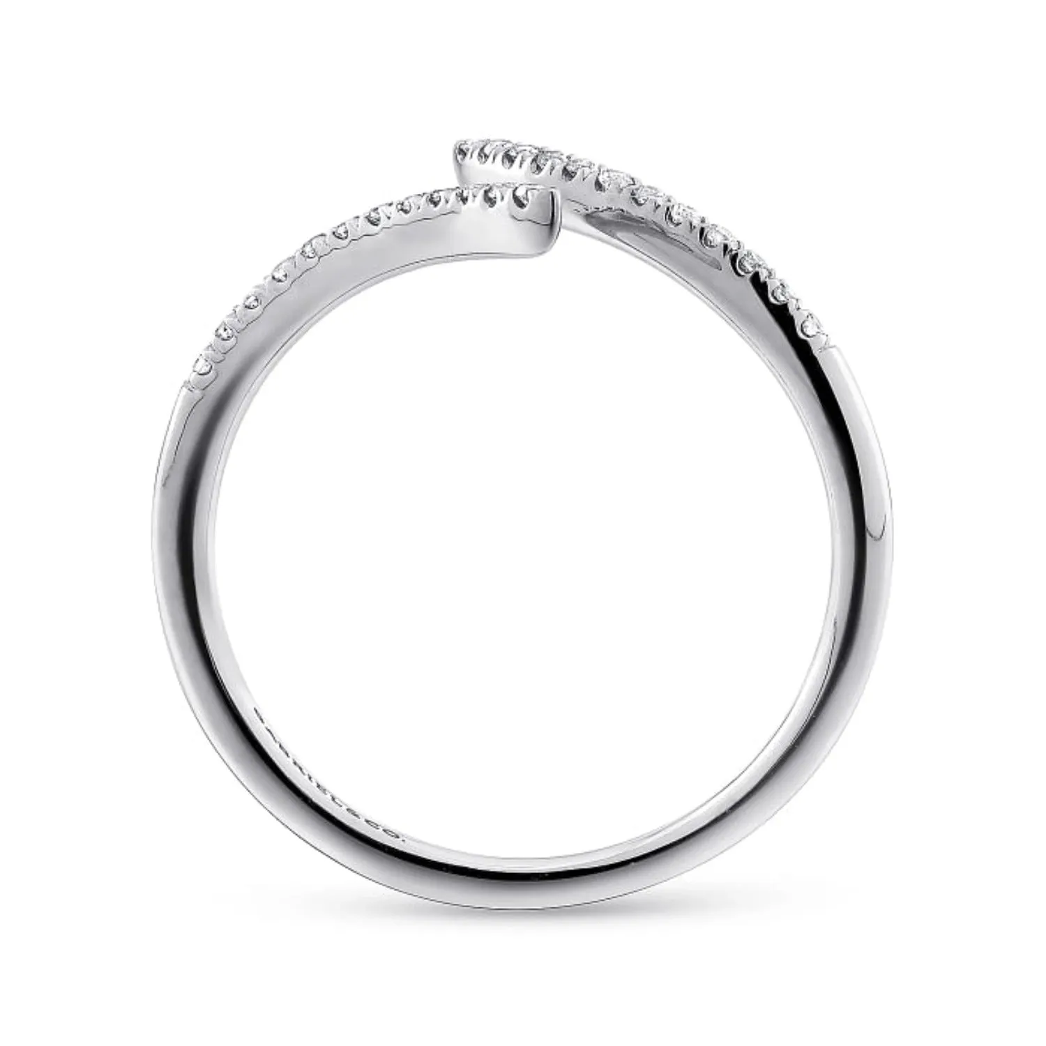 Gabriel & Co. Bypass Open Diamond Ring