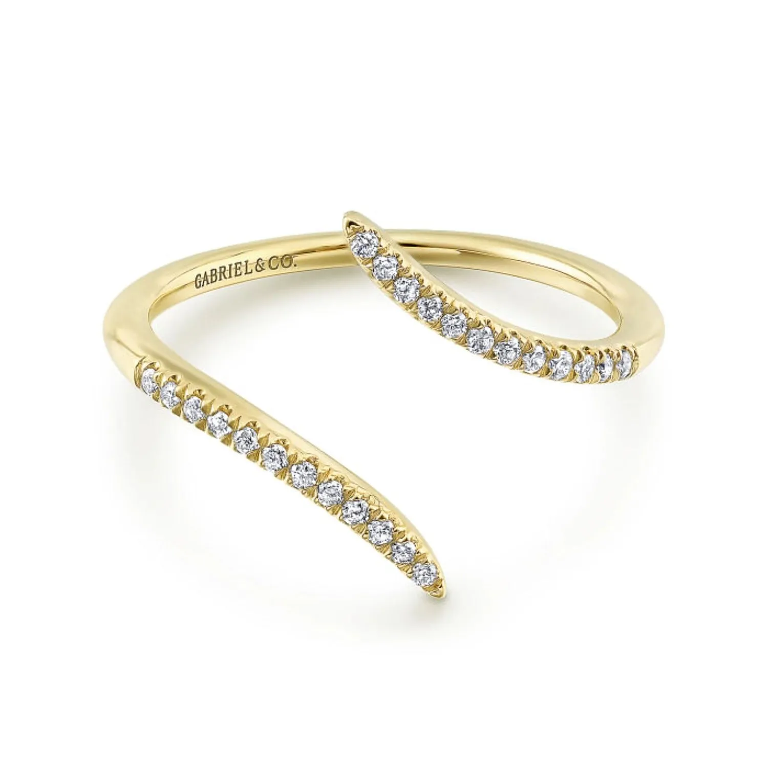 Gabriel & Co. Bypass Open Diamond Ring