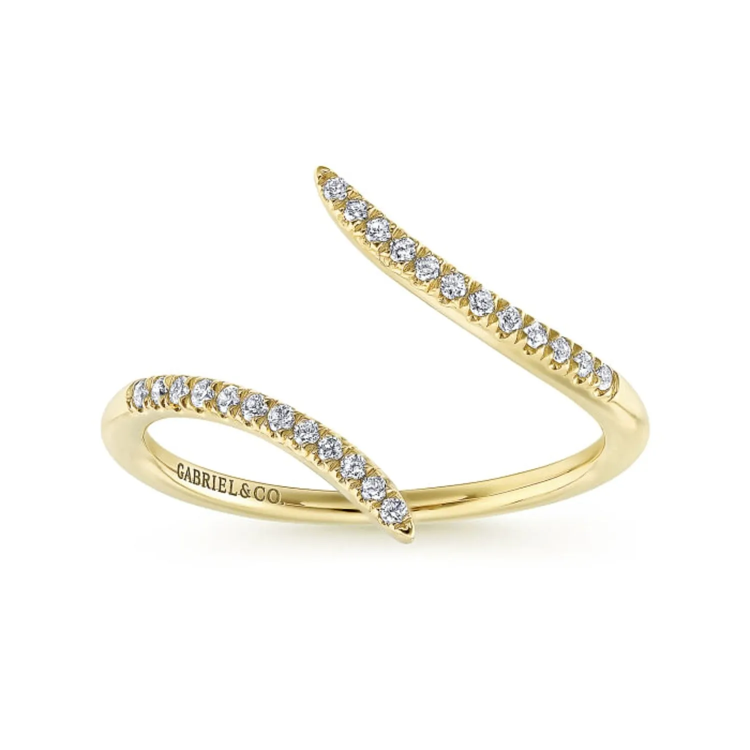 Gabriel & Co. Bypass Open Diamond Ring