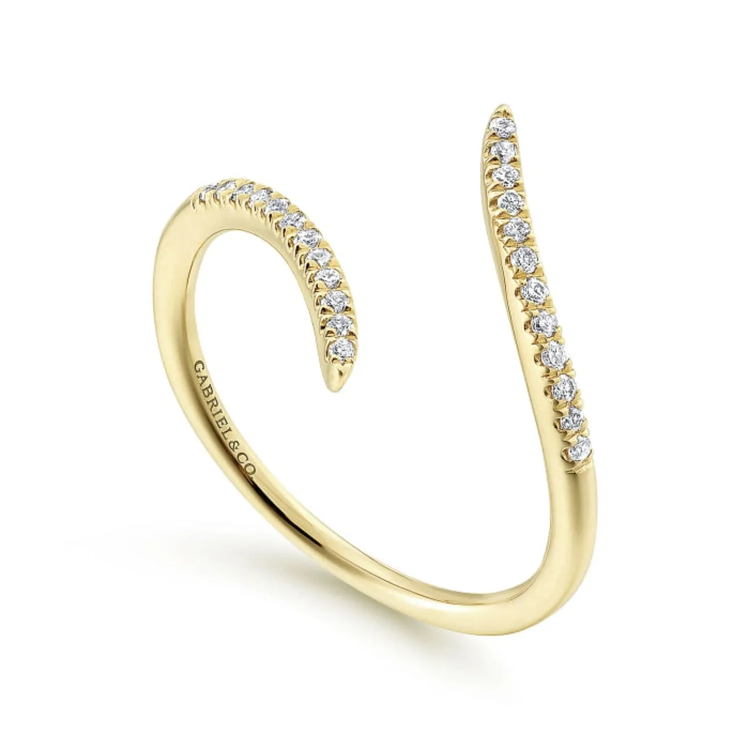 Gabriel & Co. Bypass Open Diamond Ring