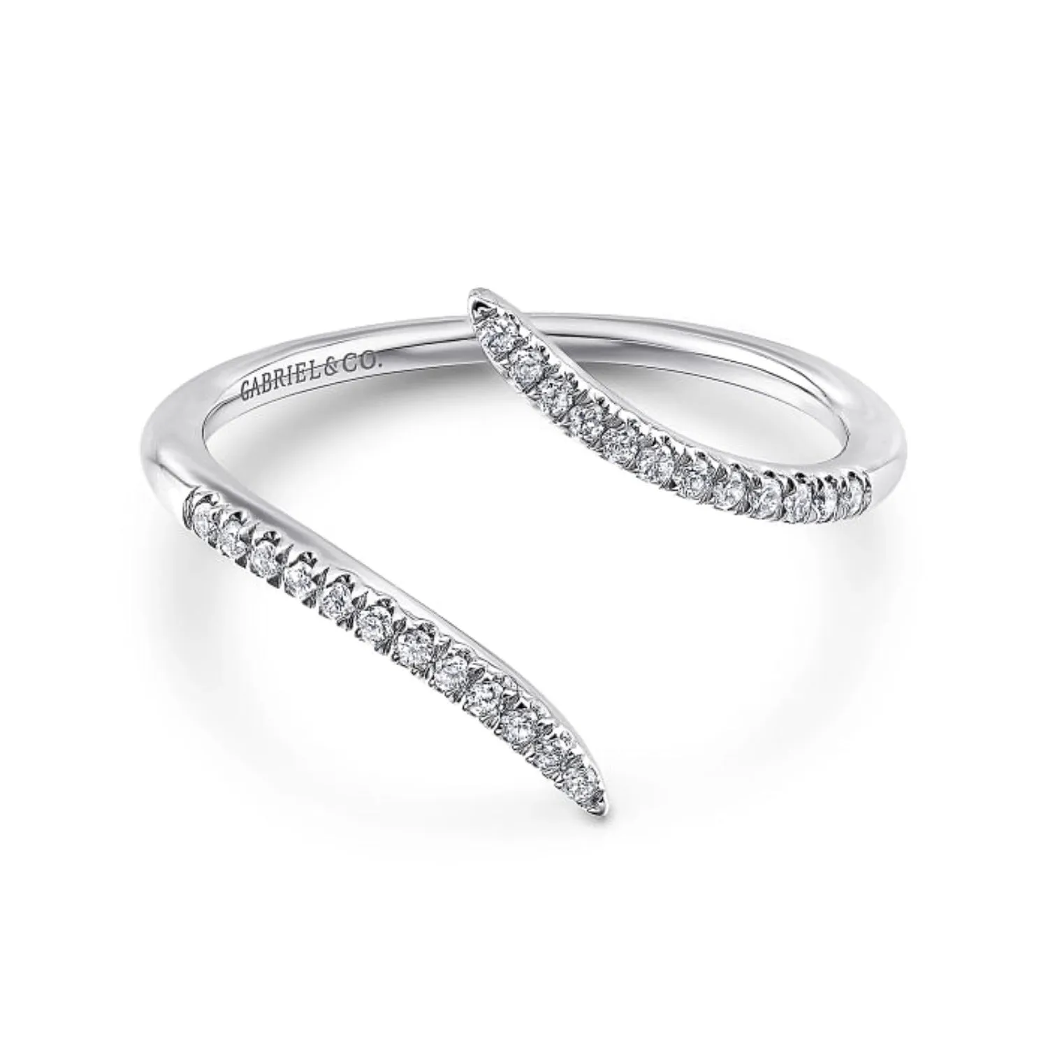 Gabriel & Co. Bypass Open Diamond Ring