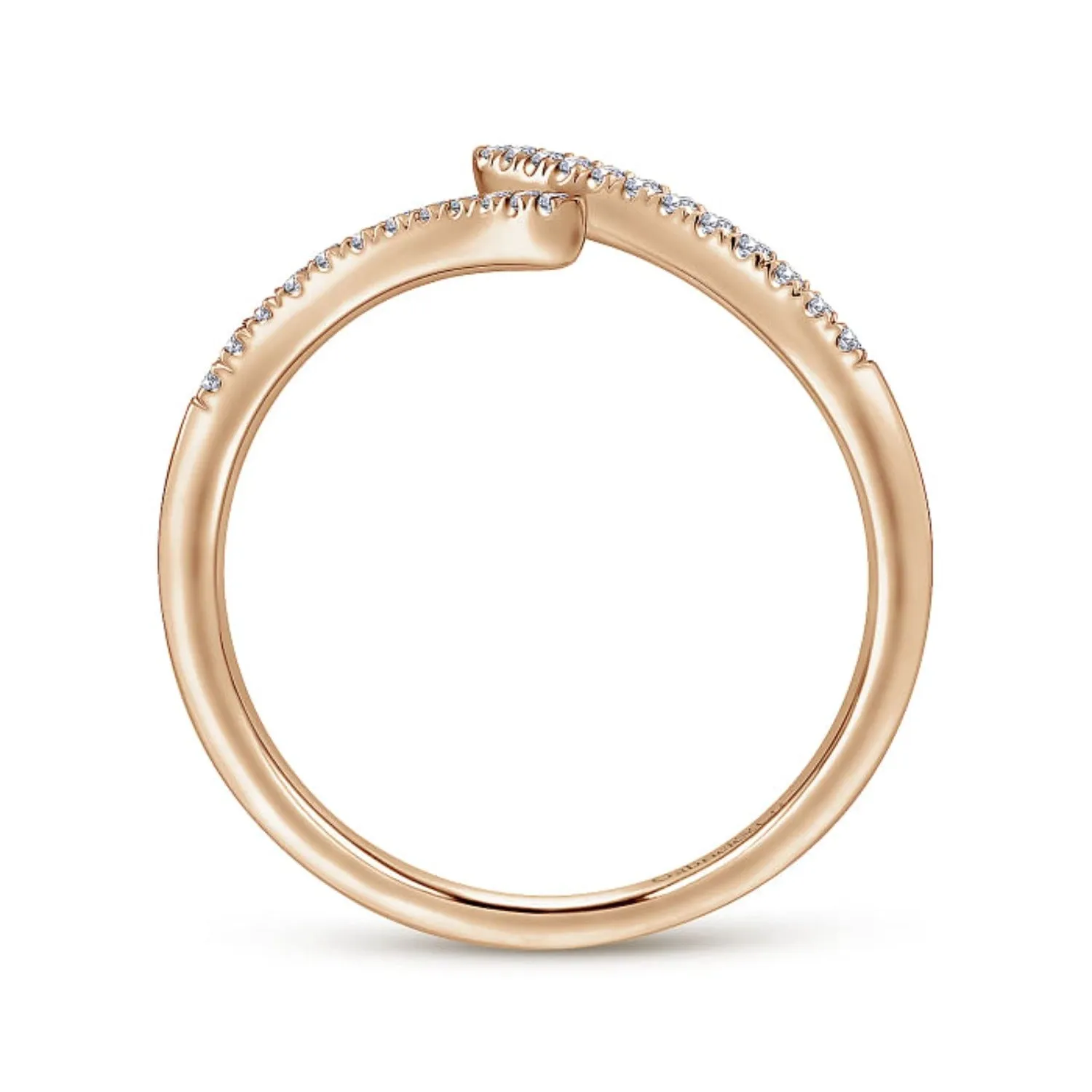 Gabriel & Co. Bypass Open Diamond Ring