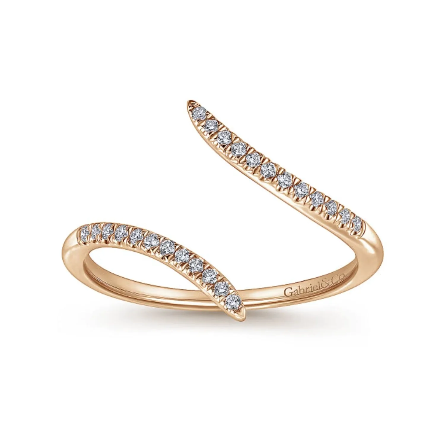 Gabriel & Co. Bypass Open Diamond Ring